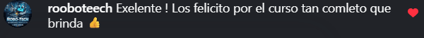 Comentario de @rooboteech