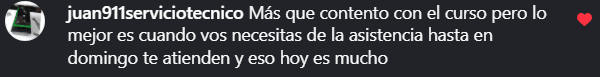Comentario de @juan911serviciostecnico